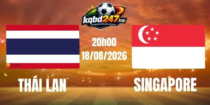 Dự đoán tỷ lệ kèo Thái Lan vs Singapore – Vòng bảng AFF Cup 20h00 ngày 18/08/2026