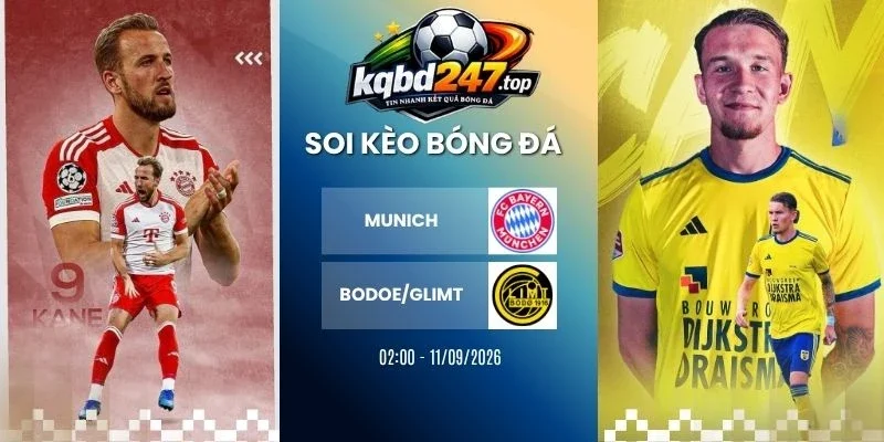 Tỷ Lệ kèo Munich Vs Bodoe/Glimt – C1, 11/09/2026